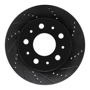 Ram Promaster 2500 Brake Rotor (1) - Rear Right - R1 Concepts - Drilled & Slotted - Black - `14-`21